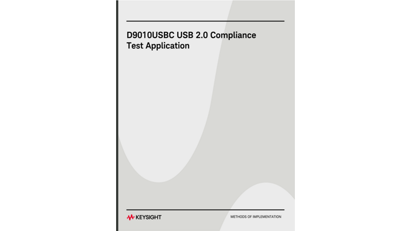 Methods of Implementation, D9010USBC USB 2.0 Compliance Test Software